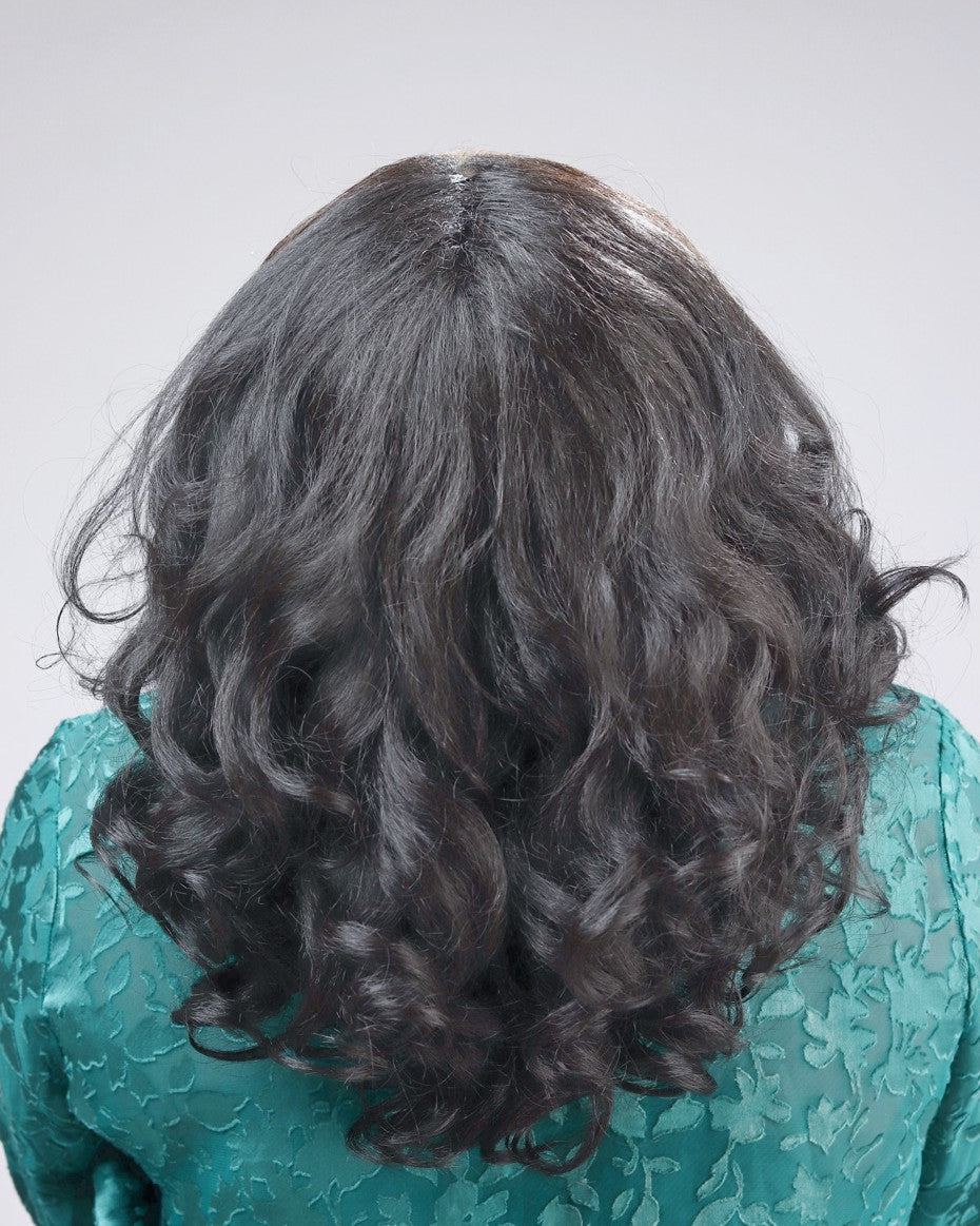 16" Premium Fiber Half Wig - Jemima (Yaki Texture) - Colour 1B