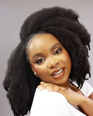 23" Premium Fiber Half Wig - Onyi (Kinky Texture)