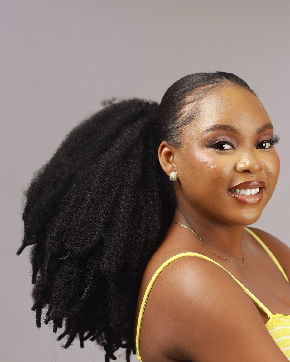 23" Premium Fiber Half Wig - Onyi (Kinky Texture)