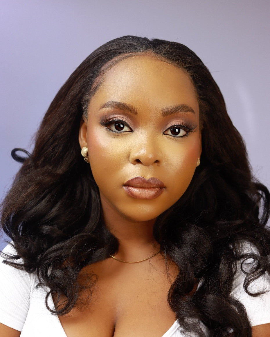 24" Premium Fiber Half Wig - Vicky (Yaki Texture)