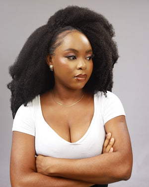 23" Premium Fiber Half Wig - Onyi (Kinky Texture)