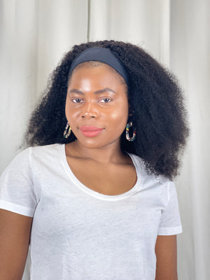 Afro Kinky Human Hair Headband Wig