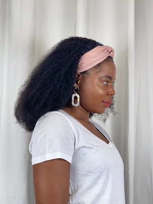 Afro Kinky Human Hair Headband Wig